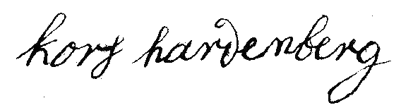 Handtekening Cors Hardenberg